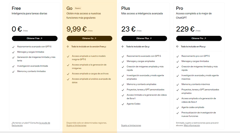 OpenAI amplía su oferta con ChatGPT Go