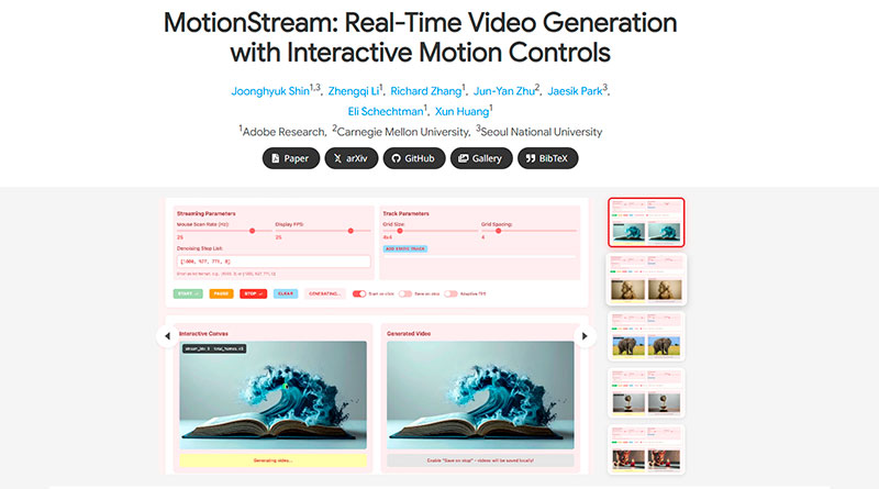 Creación de vídeo interactivo en tiempo real
