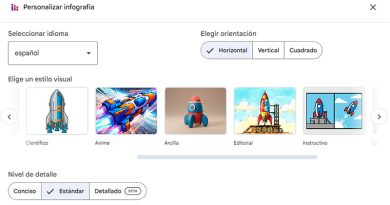 Nuevos estilos de infografías en NotebookLM